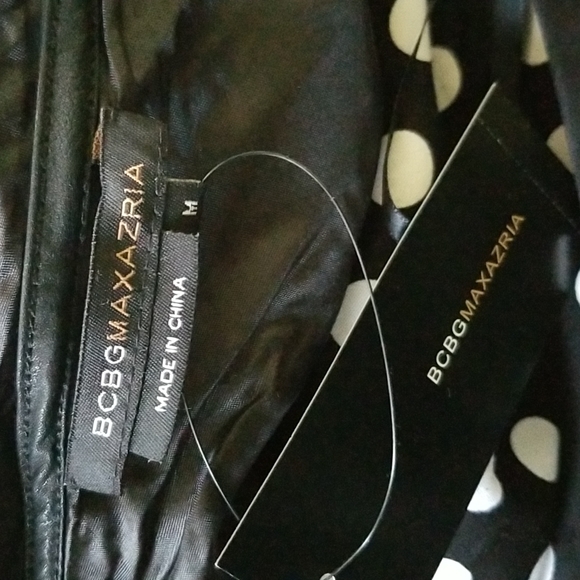 BCBGMAXAZRIA Polka Dots Poplin Romper Shorts Jumpsuit One Shoulder - Picture 9 of 9